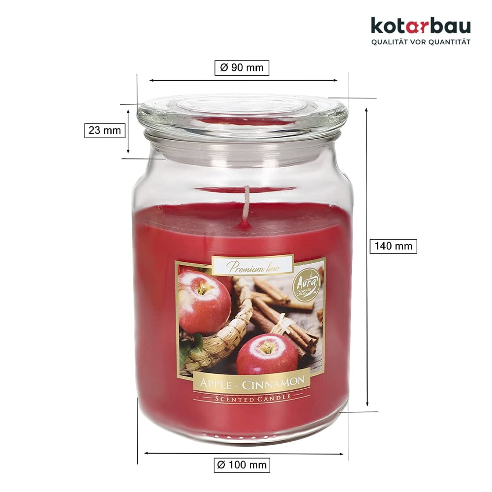 Świeca 100h świeczka duża zapachowa w szkle słoiku zapach apple cinnamon - KOTARBAU - 2