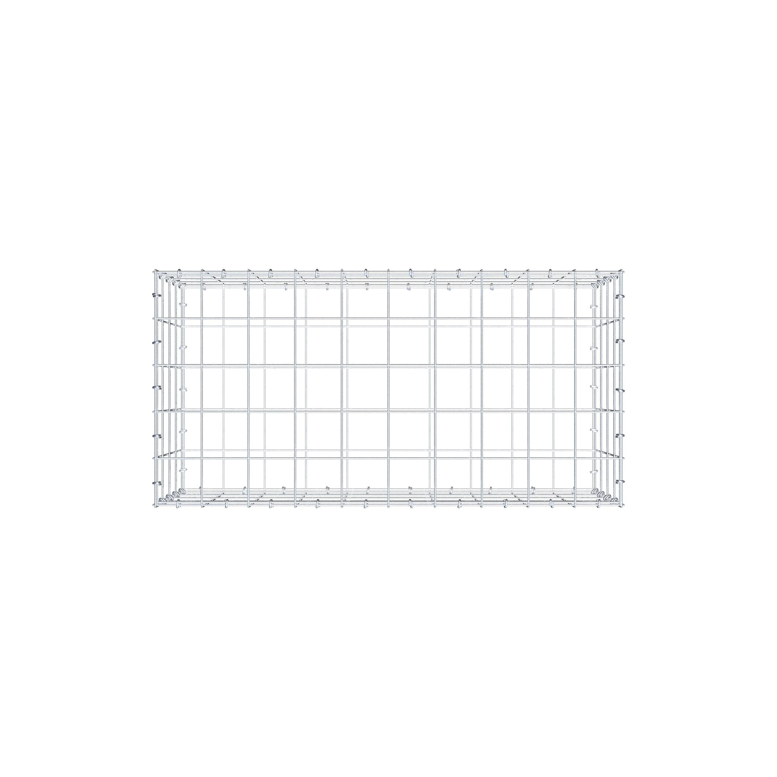 Gavión de acero galvanizado 100x40x50cm (LxAxP), malla 10 x 10cm, Anillo en C, jaula metálica para muro o jardín - 9