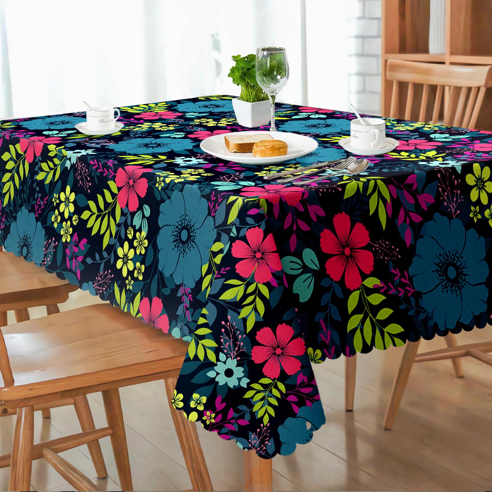 Tovaglia Quadri Vichy LAN&LAN - Lavabile, Per Interni Ed Esterni, 140x180cm Blu - Foto 3