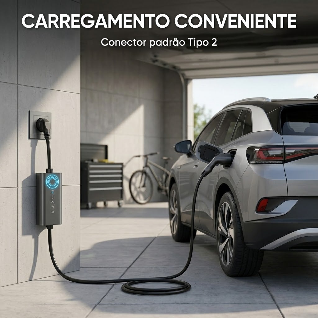 Câble de recharge JUNSUN pour véhicules électriques 3,5 kW, type 2, 6 m ...