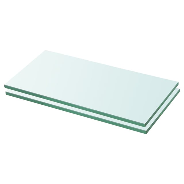 Pannelli per ripiani 2 pz. Vetro trasparente 20 x 30 cm