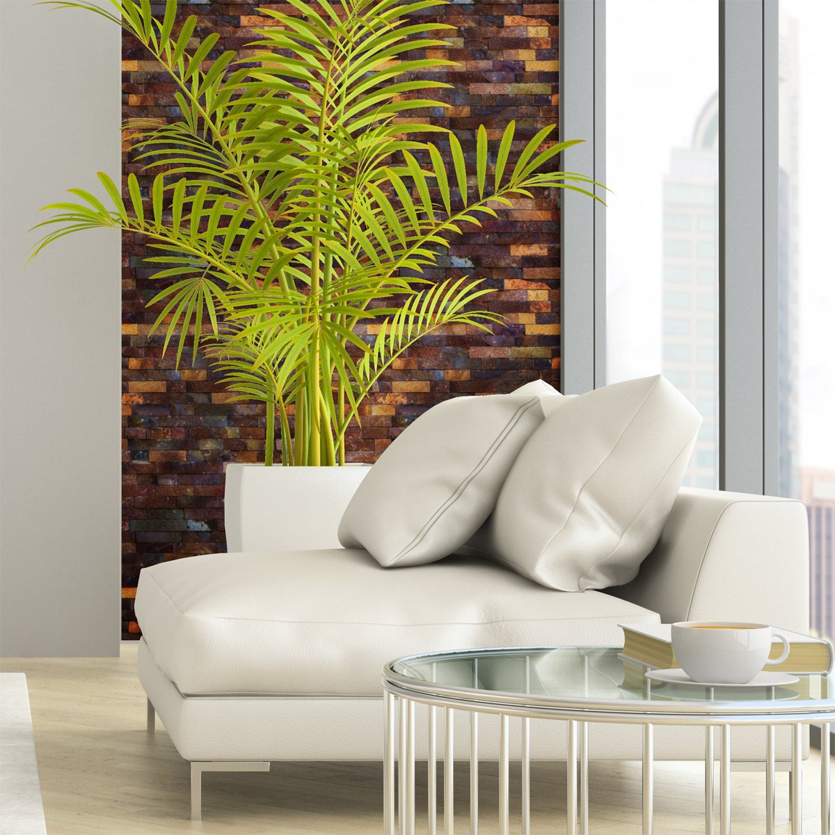 Adesivi materiale impiallacciatura fronte pietra Antibes - Sticker adesivo - adesivi murali - 30x30cm - 4