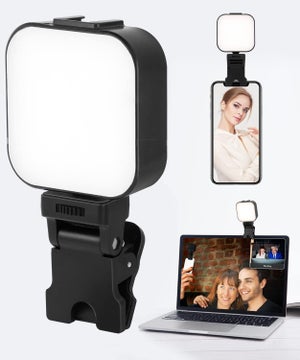 Lampe Selfie LED Pour Téléphone - 60 LEDs, 3 Modes Lumière, 10 Niveaux - Pince Et Support Inclus Pour Streaming Et Photo
