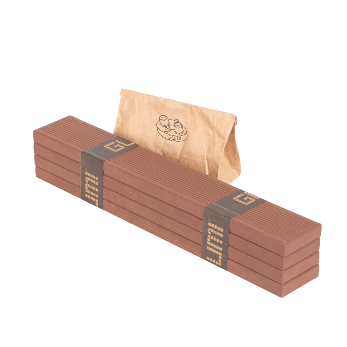 Deska Tarasowa Kompozytowa WPC Kasztan C6 50x8x2,1 cm GUMI - 4szt.