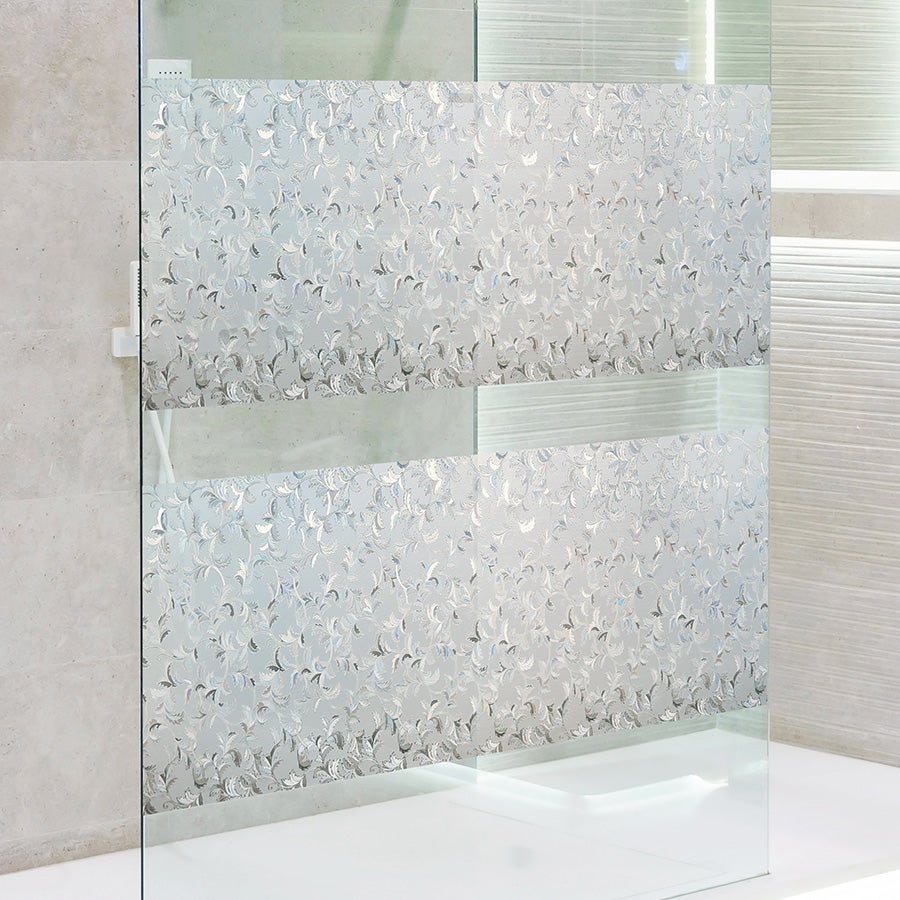 Película estática para vidros GLC-1041. Privacidade e decoração. 99% de proteção UV. Sem adesivo. Fácil de aplicar com água. Reposicionável. 46x150cm - 3