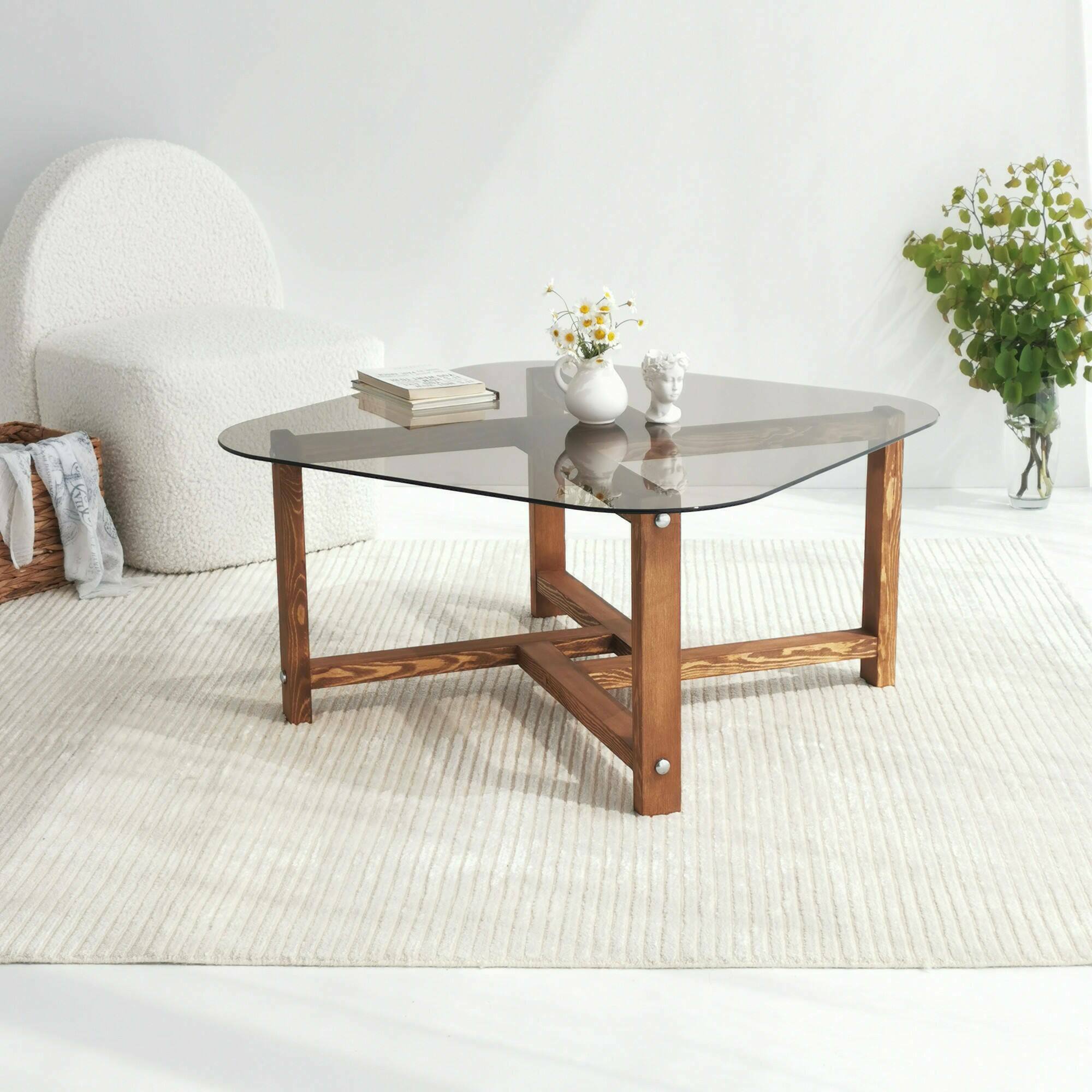 Tavolino Da Salotto Eridanus In Stile Quercia - 80x50x28 Cm, Design Moderno E Multiuso - Foto 9