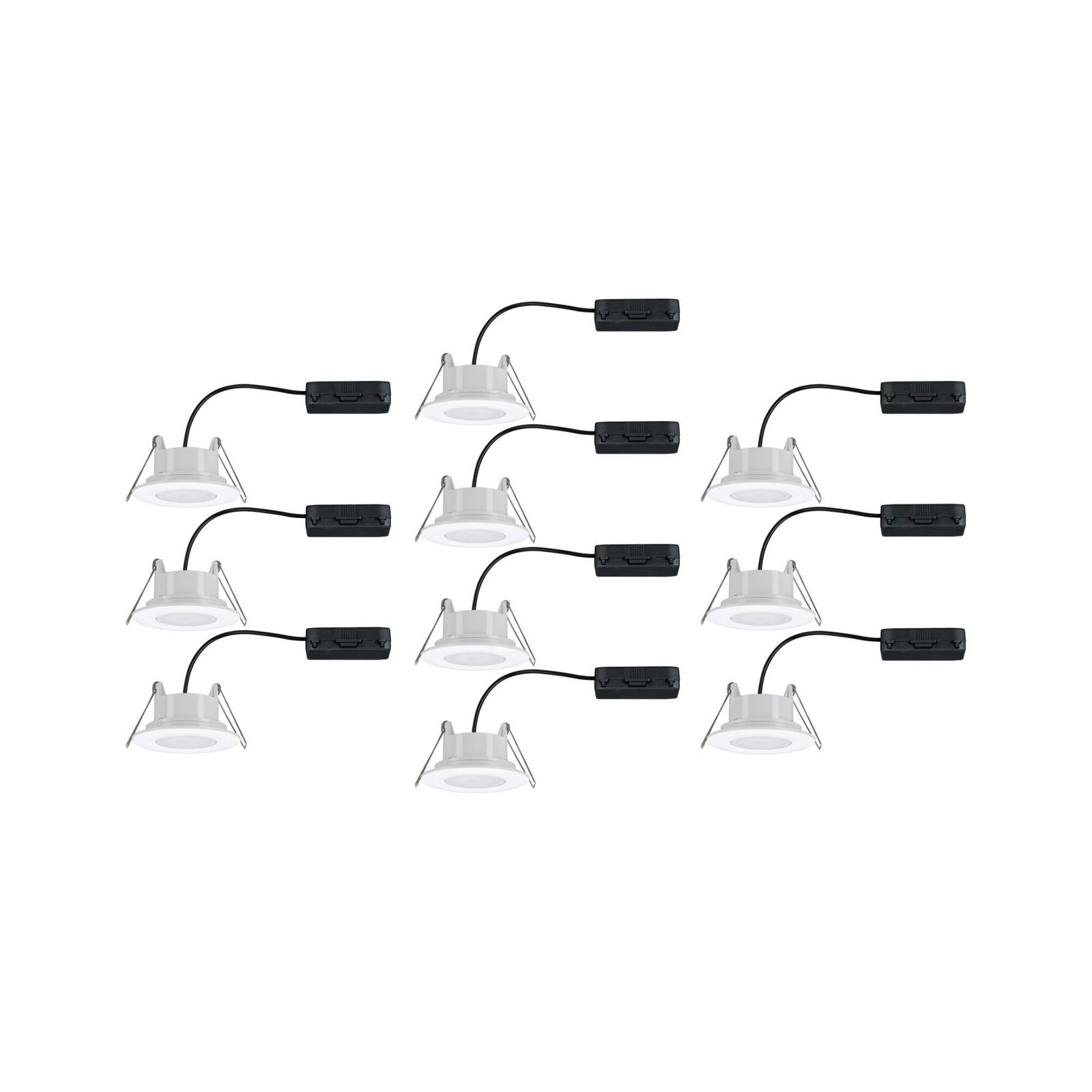 Spot encastré LED Calla Kit de 10 IP65 rond 90 mm 30° 10x5W 10x430lm 230V White Switch Blanc dépoli - 5