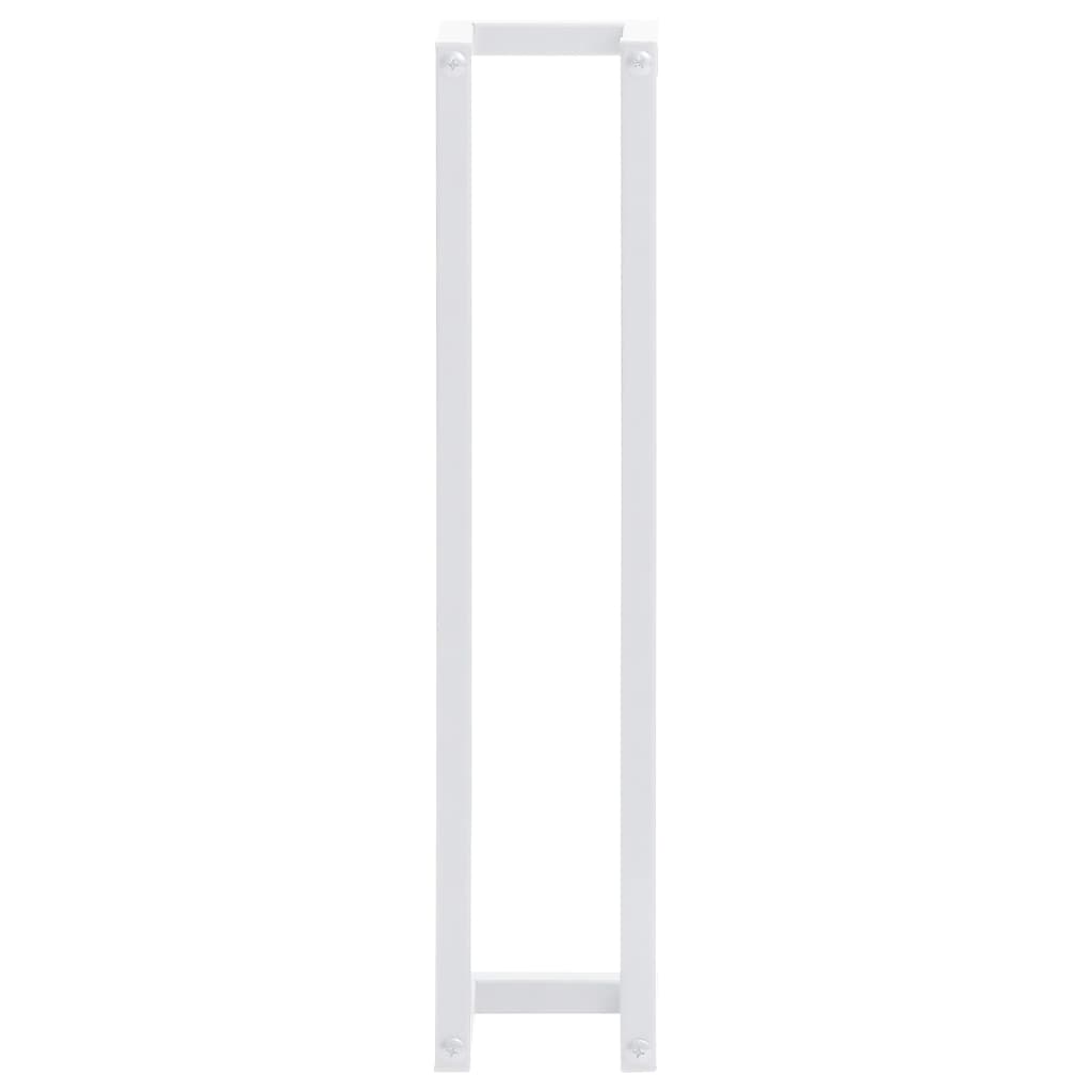 Porte-serviette Blanc 12,5x12,5x60 cm Acier - 3