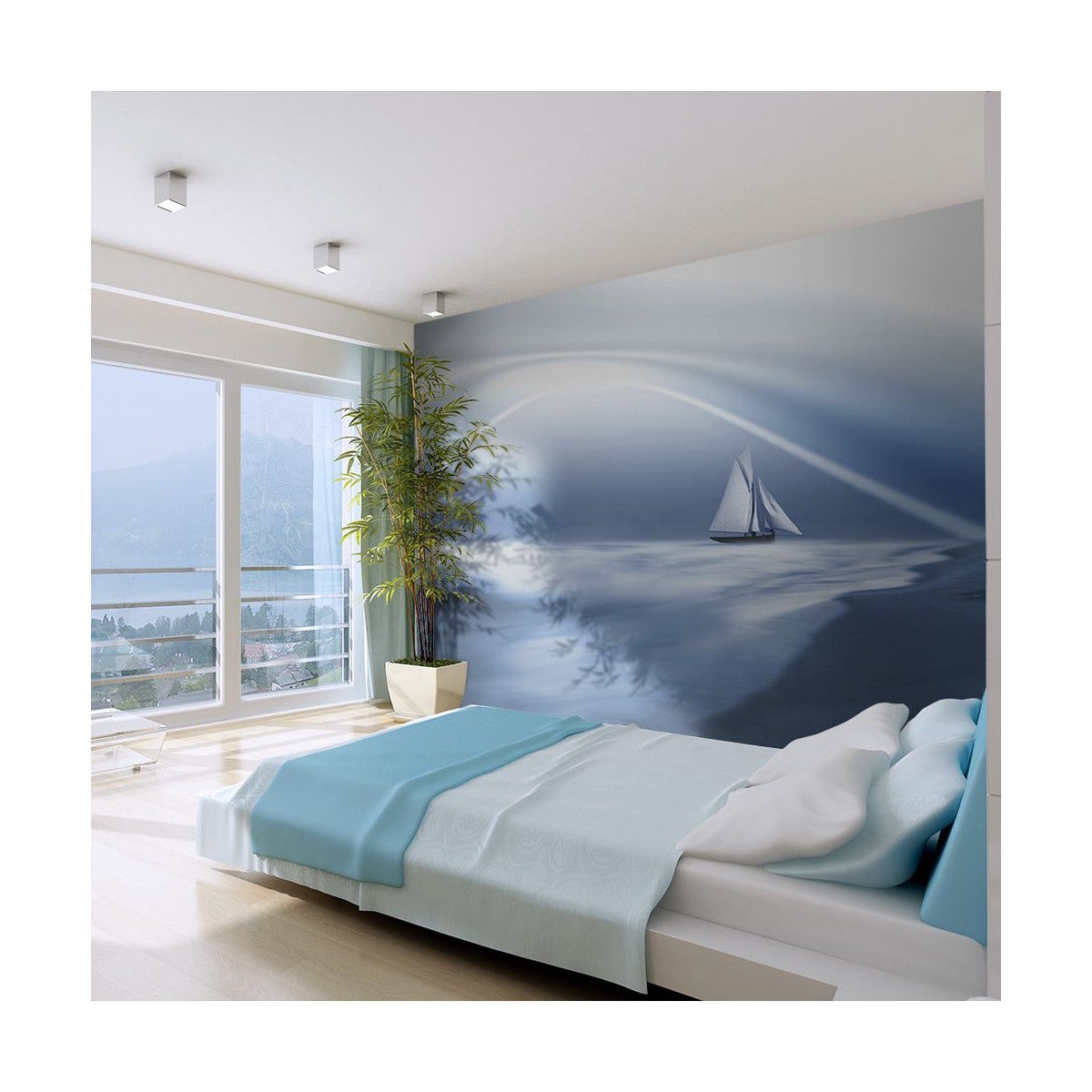 Papier Peint "Lonely Sail Drifting" 193 x 250 cm | Leroy Merlin