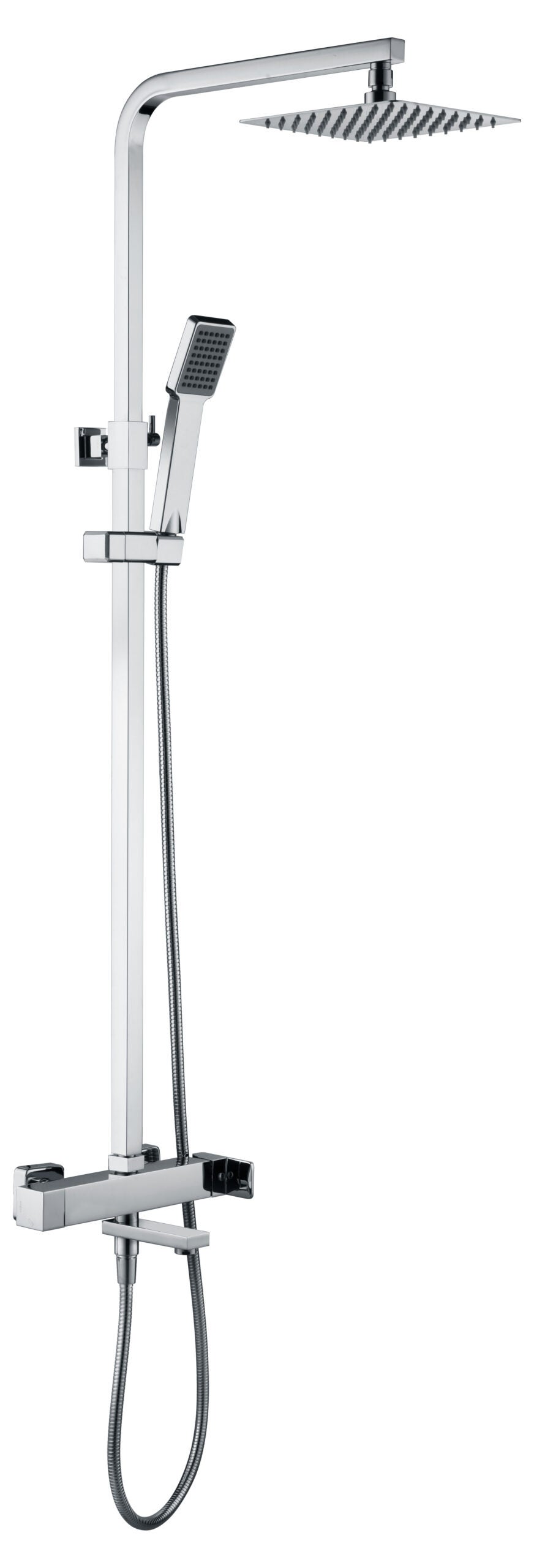 Gruppo Doccia Per Vasca In Ottone Cromato Kingston – Braccio Da 6 Cm, Finitura Premium