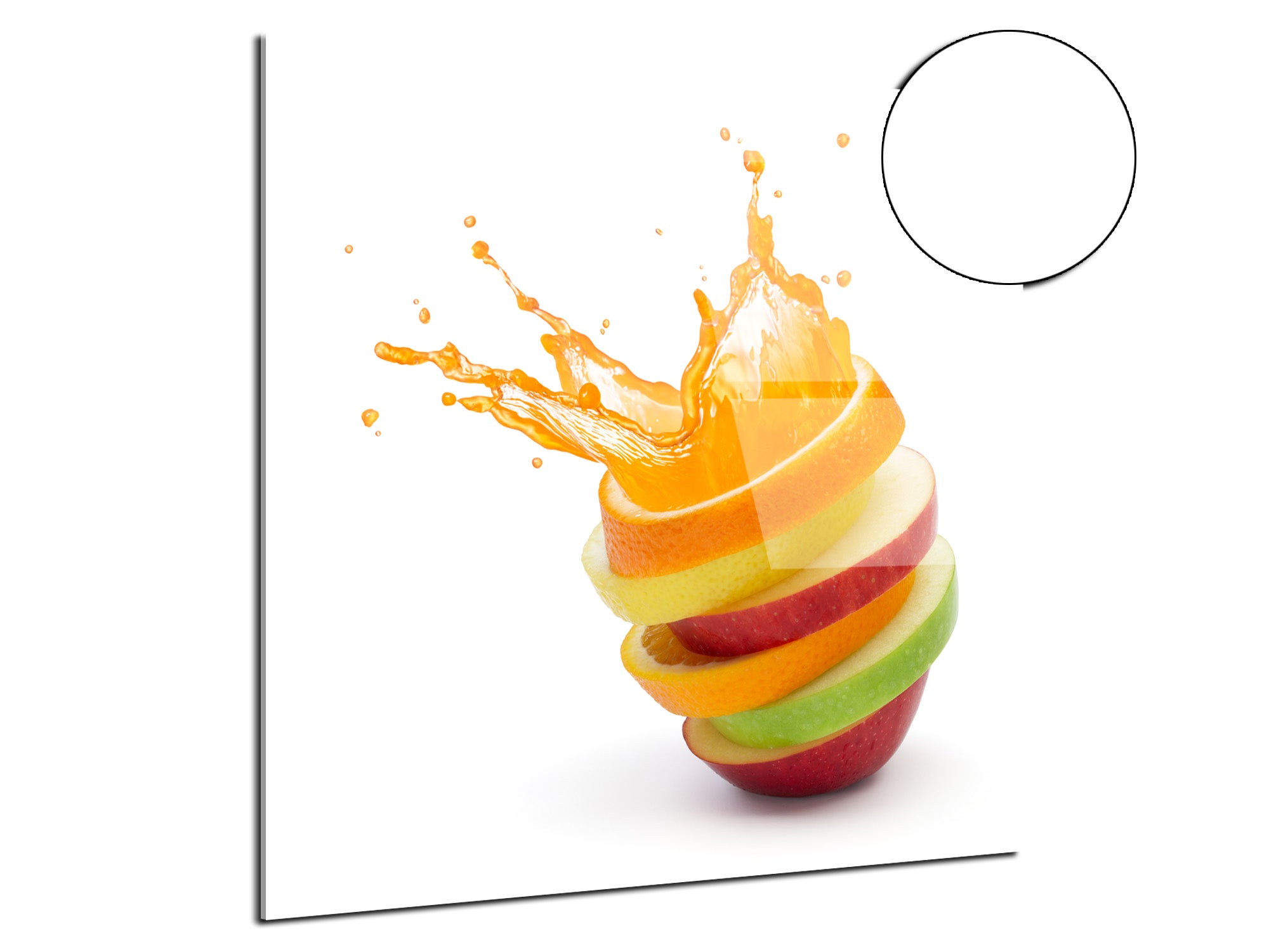 Tableau Plexiglas DECLINA Tableau Verre Acrylique Glaçons De Fruits, Décoration Murale Cuisine, Cadre Déco, Impression Verre Acrylique Impression Sur Verre