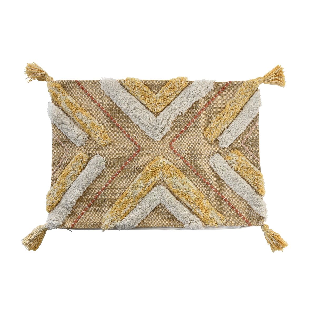 Funda de cojín dkd home decor 60 x 1 x 40 cm amarillo
