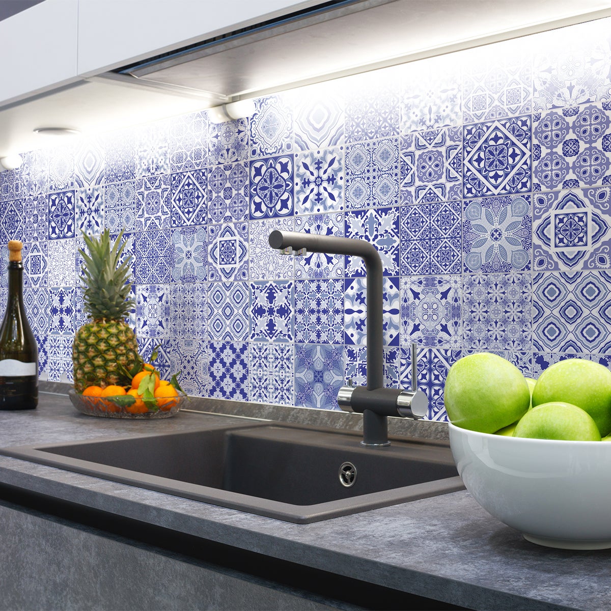 24 adesivi piastrelle di cemento azulejos tobias - Sticker adesivo - adesivi murali - 24stickers15x15cm - 3