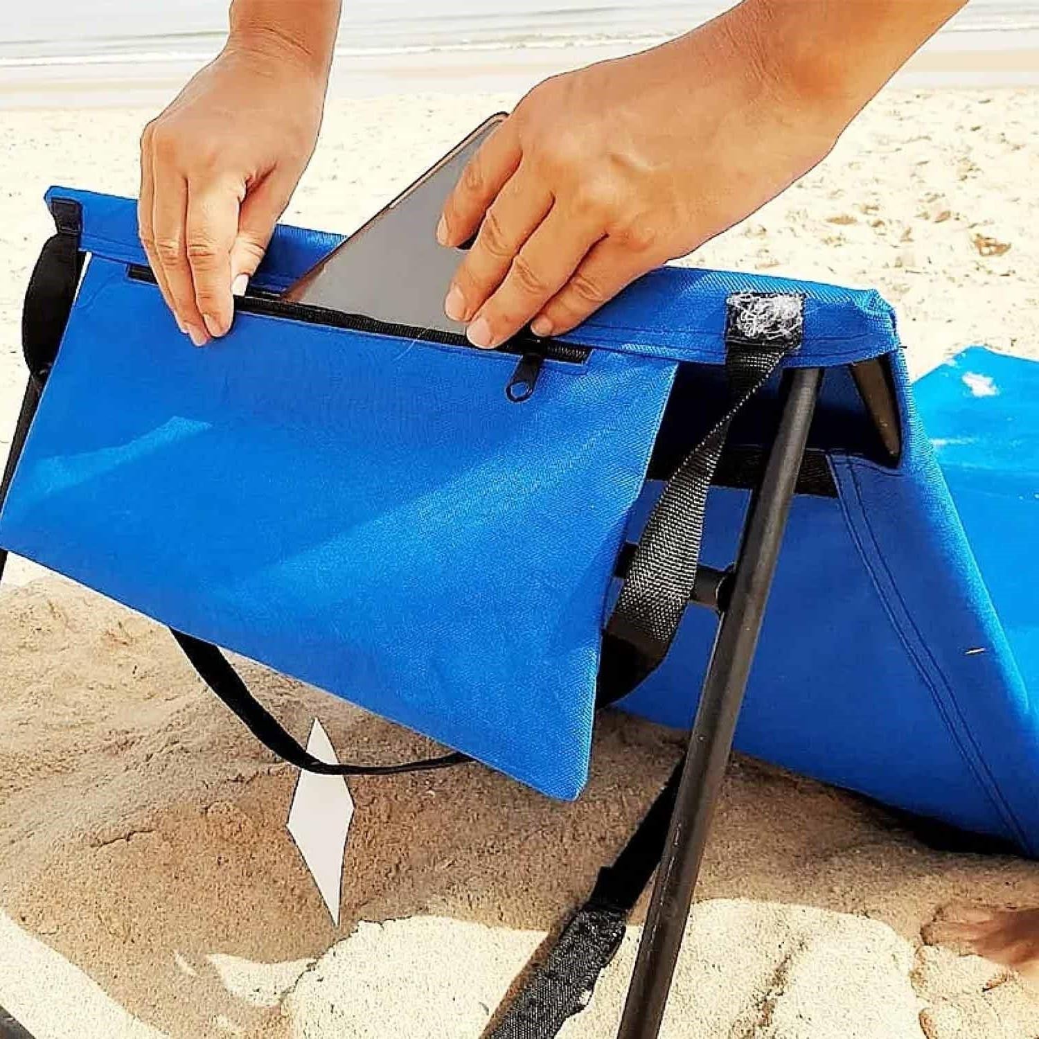 Pack 2 Tapetes Dobráveis de Praia ​​Acolchoados com Encosto 153x51x42cm Thinia Home - 4