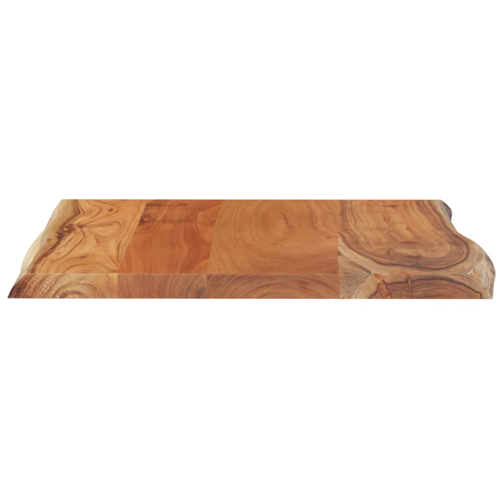 Tampo de mesa | Tampo de secretária retangular borda viva 40x40x2 | 5 cm acácia maciça CFW31133 - 6