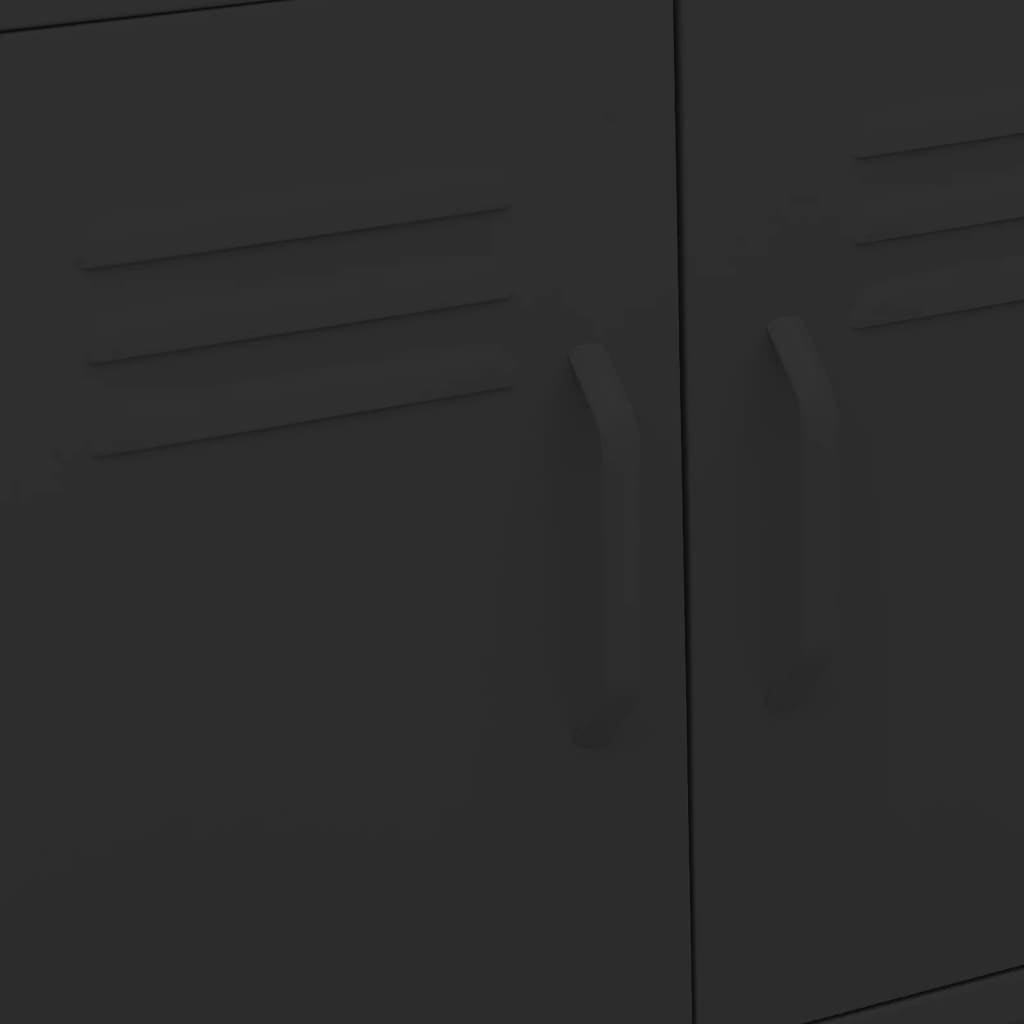 Mueble de almacenaje | Armario de almacenamiento acero negro 60x35x56cm CFW712772 - 7