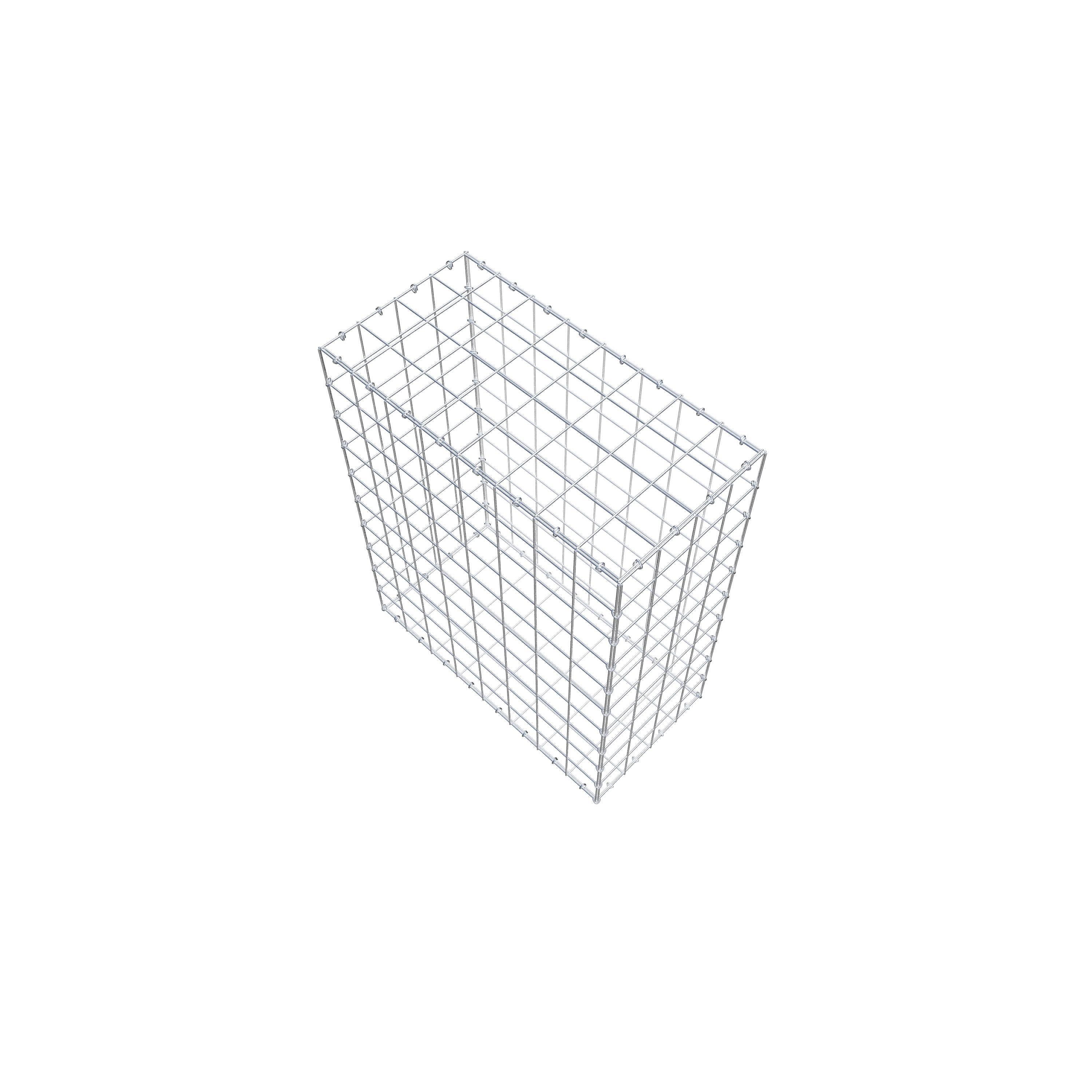 Gavión de acero galvanizado 100x80x40cm (LxAxP), malla 10 x 10cm, Anillo en C, jaula metálica para muro o jardín - 7