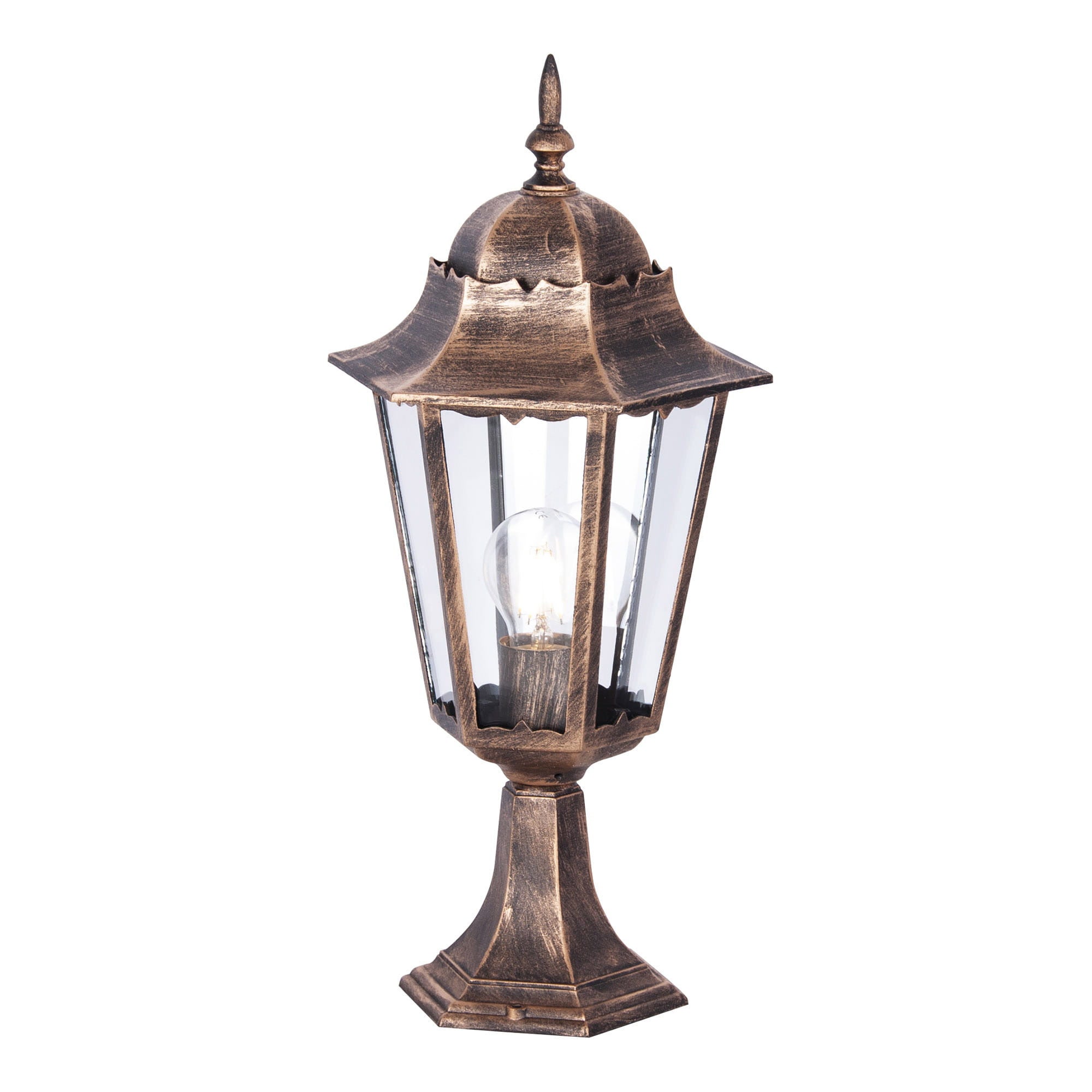 Lampa ogrodowa stojąca Lozana czarno-złota 1xE27x60W IP44 wym: 51 x 22 x 22 cm metal Kaja