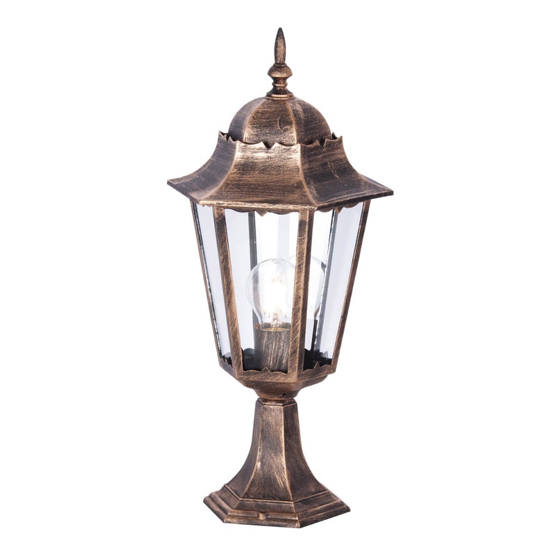 Lampa ogrodowa stojąca Lozana czarno-złota 1xE27x60W IP44 wym: 51 x 22 x 22 cm metal Kaja