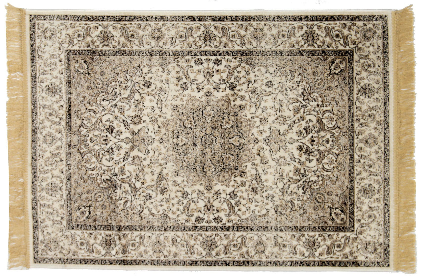 Dywan kaukaski Farshian Rugs, wiskoza, kość słoniowa, 190 x 140