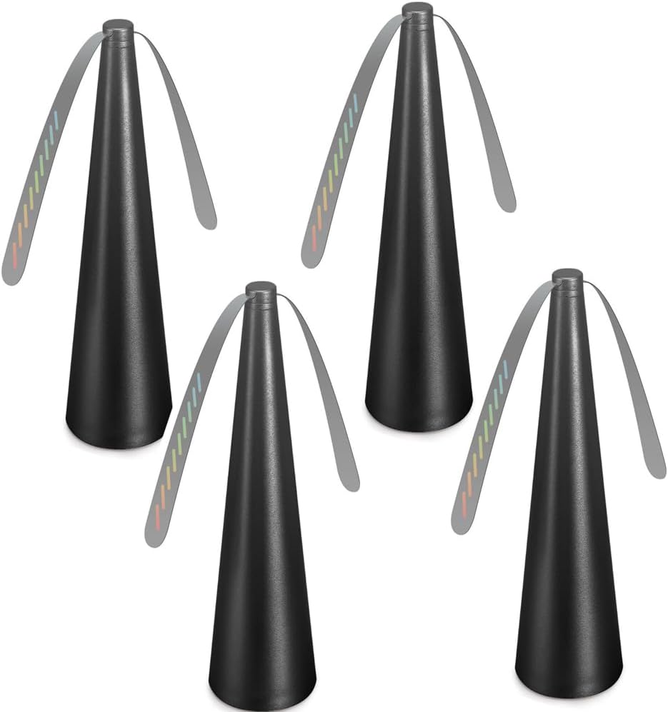 Zestaw 4 przenośnych wentylatorów odstraszających muchy, wentylatorów odstraszających komary, wentylatorów stołowych odstraszających komary, czarny