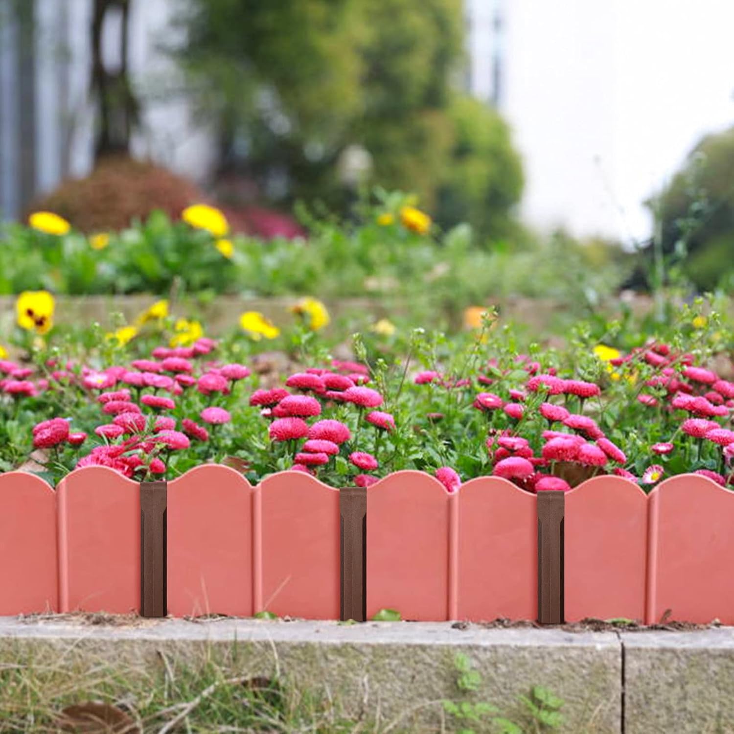 Lot de 20 piquets d'ancrage pour bordure de jardin, piquets en plastique pour bordure de paysage, pour support de plantes tenant des tentes, 25 cm - 3
