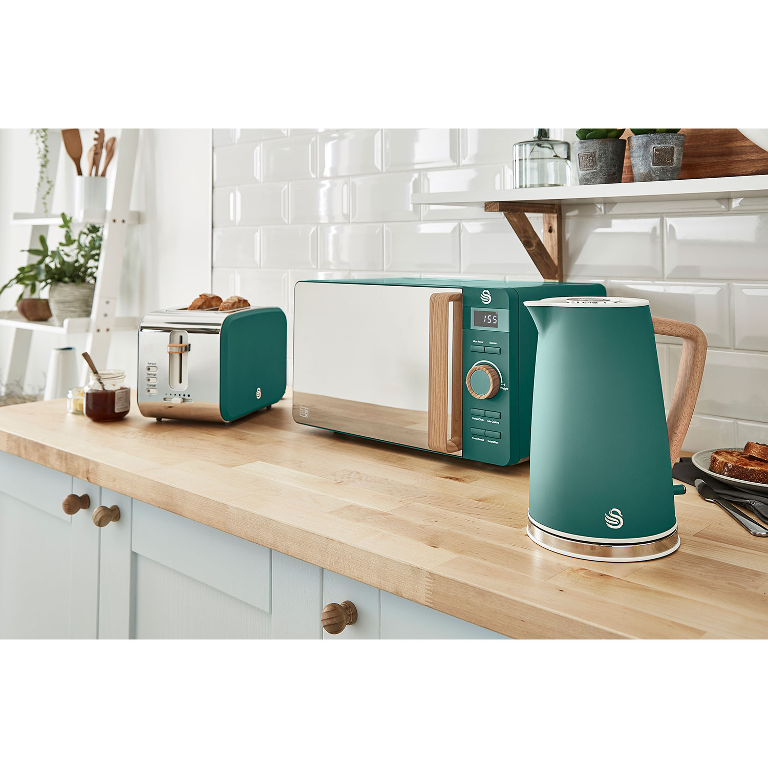Nordic Set Desayuno, Hervidor Agua 1,7L, Tostadora rebanadas