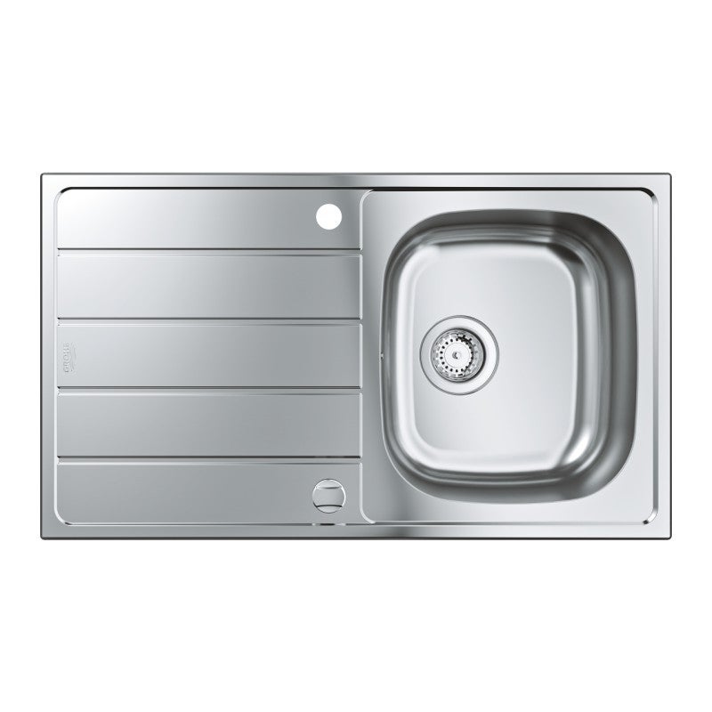GROHE Evier 1 cuve avec égouttoir réversible en acier inoxydable K200 - 5