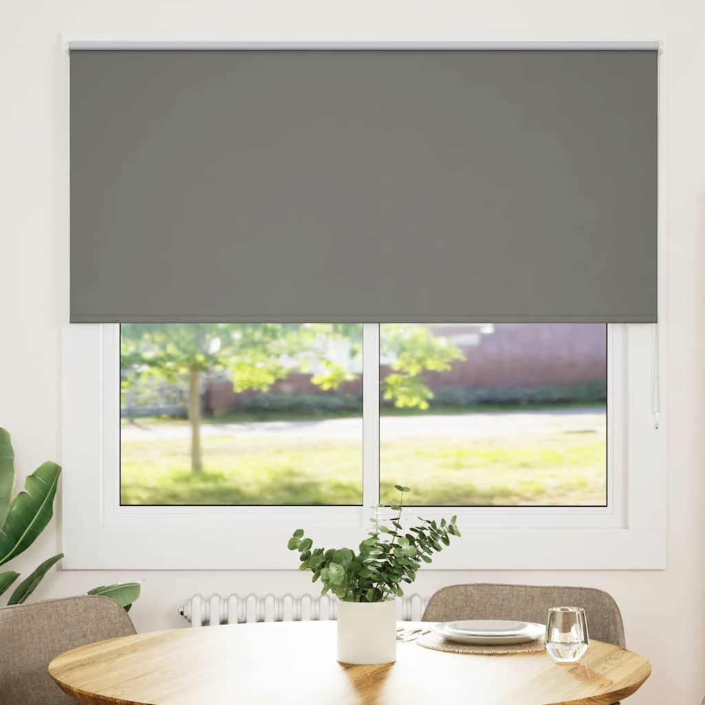 Roleta zaciemniająca szara 155x150cm Szerokość tkaniny 151,6cm vidaXL