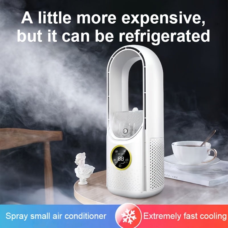 Ar Condicionado portátil USB com temporizador ajustável de 6 velocidades para casa e escritório, branco - 6