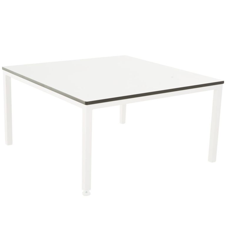 Stolik ogrodowy Agat 68 x 68 cm biały PATIO