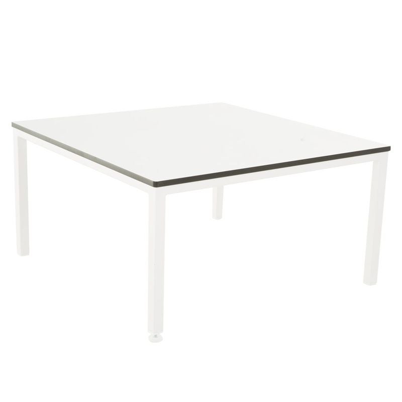 Stolik ogrodowy Agat 68 x 68 cm biały PATIO