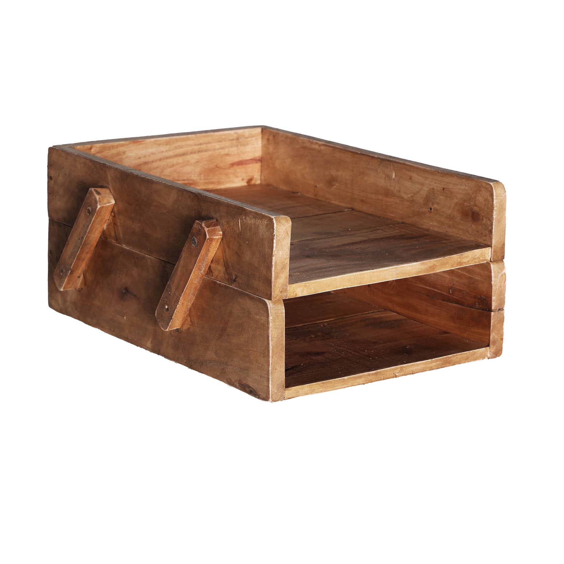 Creative Deco Caisse en Bois Naturel 40 x 30 x 23 cm | Caisse Rangement | Caisse en Bois Vintage | Cagette Bois Deco à Prix