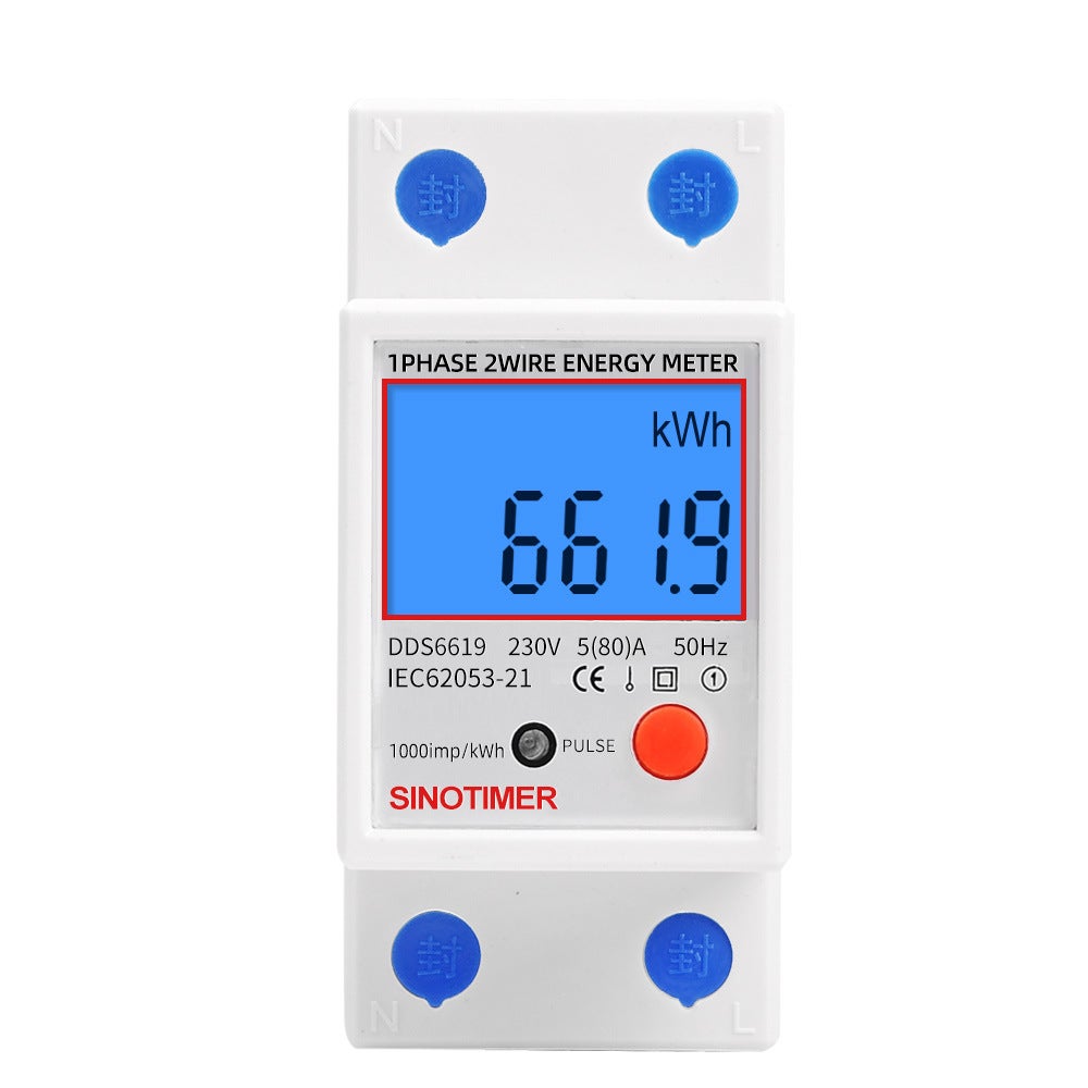 Pod licznik elektryczny jednofazowy, 80A max modułowy, taryfa Jednostrefowa, wyświetlacz LCD.