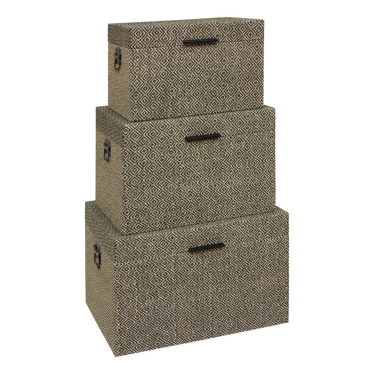 Lote de 3 baúles reso grises