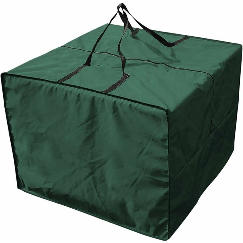 Zielona torba do przechowywania poduszek – wytrzymała torba ogrodowa 210D do przechowywania poduszek, 81 cm x 81 cm x 61 cm, z zamkiem błyskawicznym,