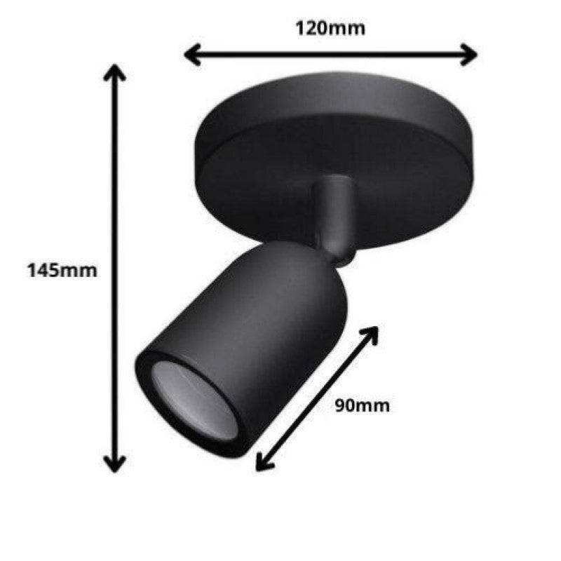 Spot LED en Saillie Orientable NOIR pour Ampoule GU10 - SILAMP - 2