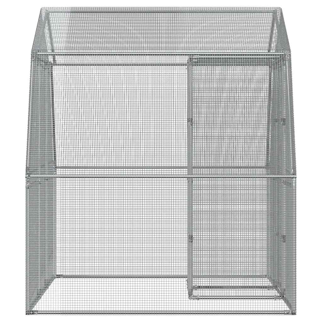 Gaiola para pássaros com porta aço galvanizado prateado - 5