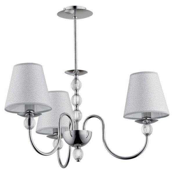 Lampa wisząca EMMANUELLE chromowana 3 x E14 x 10W wym:54x52x52cm Alfa
