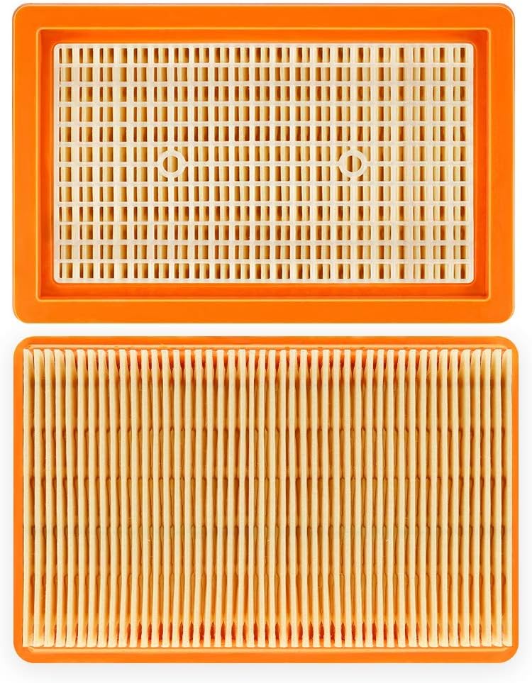 3 Pack WD6P Remplacement Plat plissés Filtre Karcher MV4 MV5 MV6 WD4 WD5 WD6, WD4P WD5P WD6P AspiratEU Wet-Dry - remplace 2,863-005,0 - 3