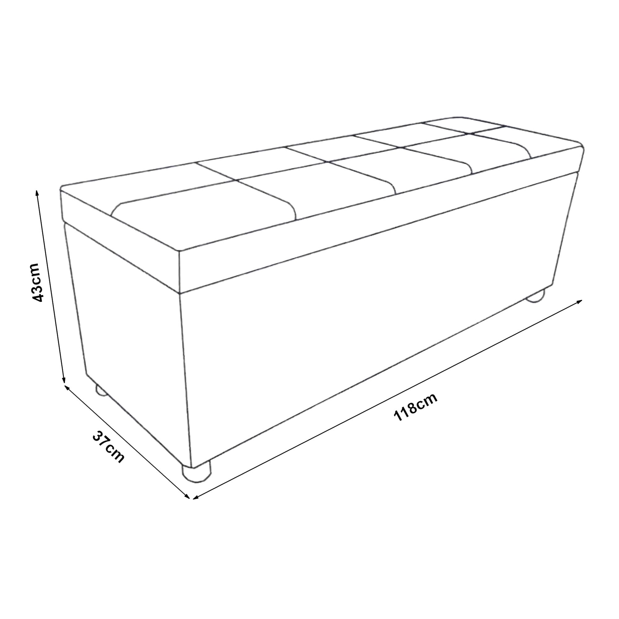 Banc de rangement Bukit 118 x 37 x 43 cm blanc [en.casa] | Leroy Merlin