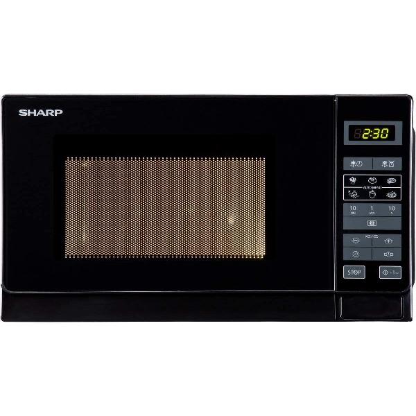 Sharp Horno Microondas R-742Bkw Microondas De Superficie Plana Con Grill 25 L 900 W Negro , Leroy Merlin