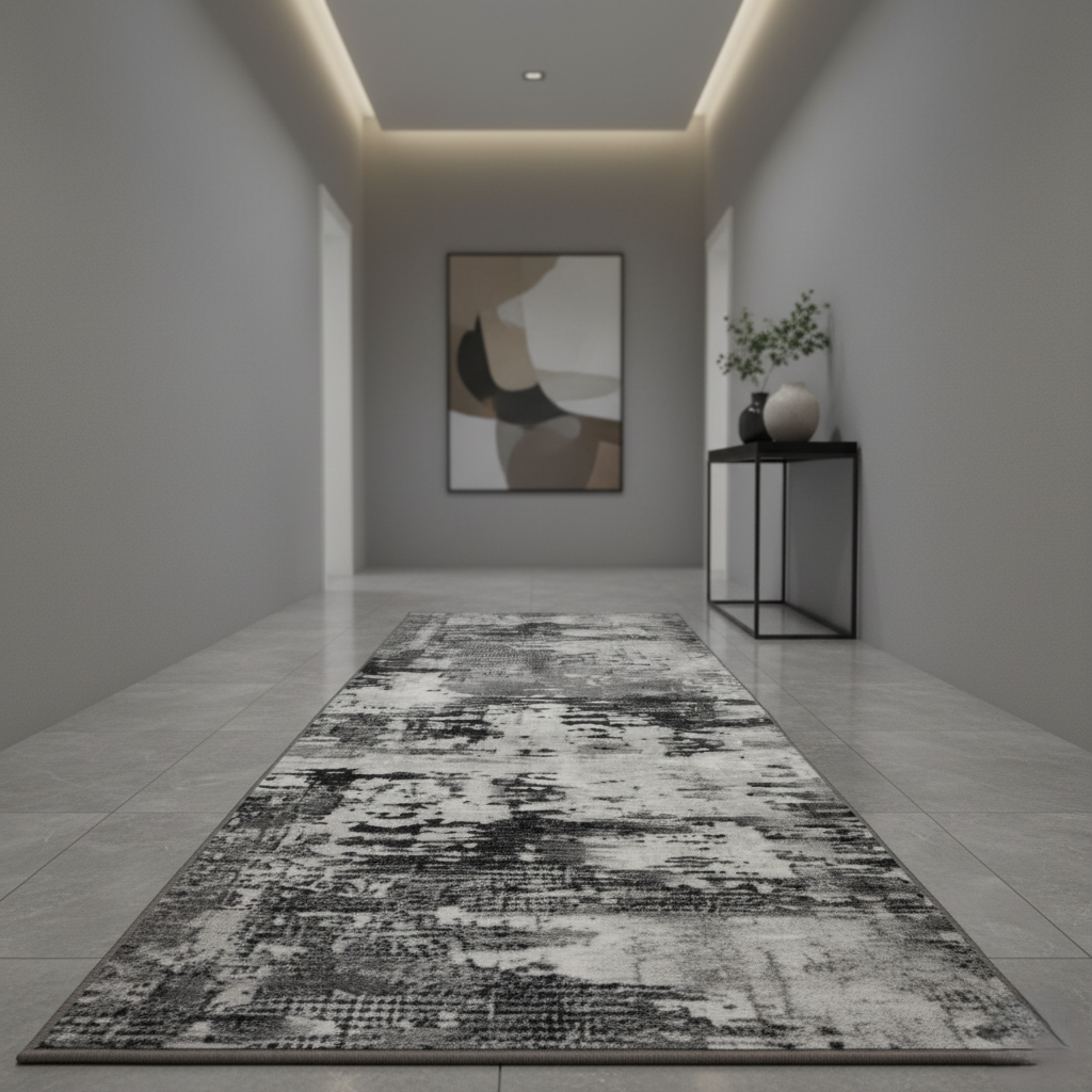 Tapis couloir Ravena pour sublimer vos espaces, Anthracite, 80 x 450 cm - 6