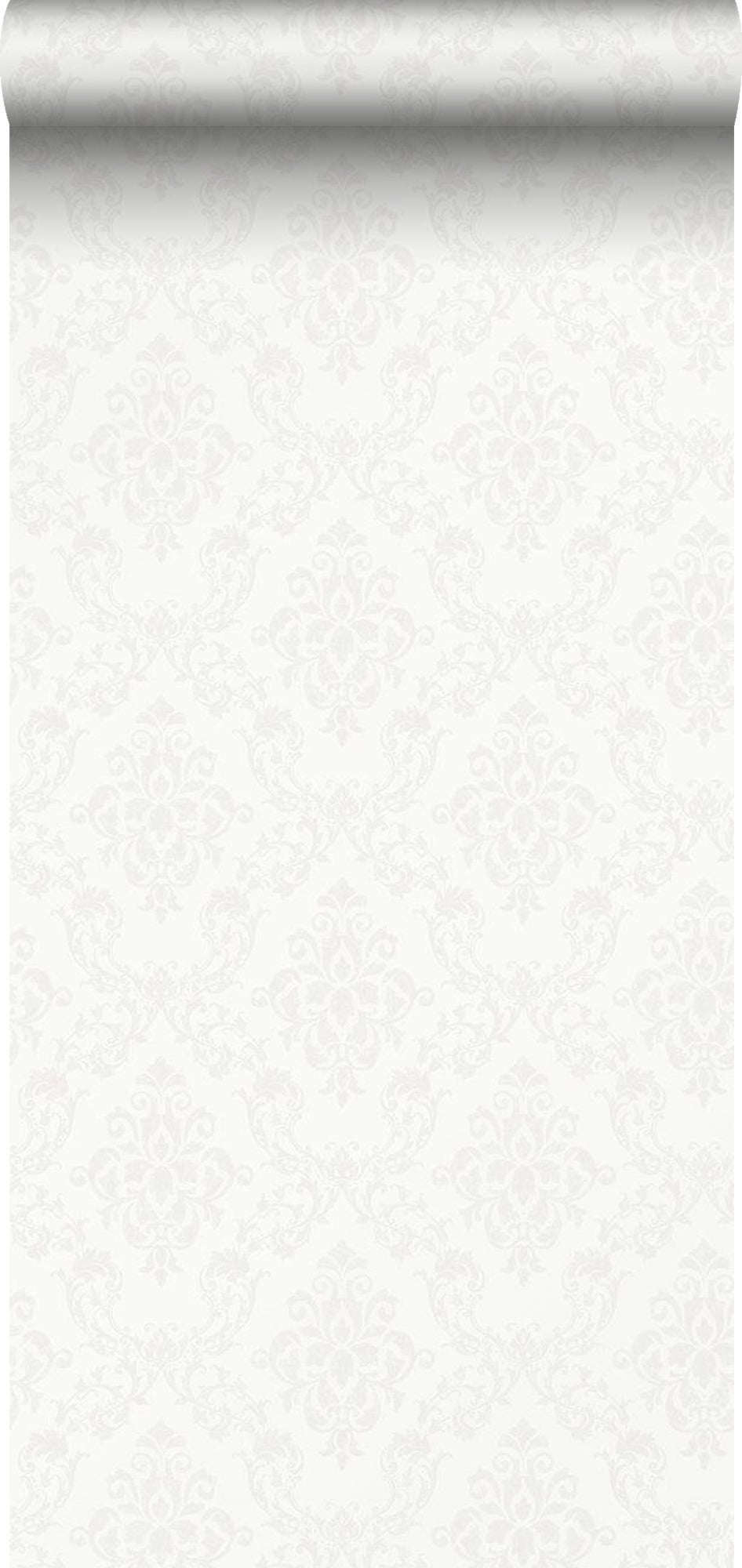 Tapeta druk barokowy białym - 53 cm x 11.2 m - BORASTAPETER