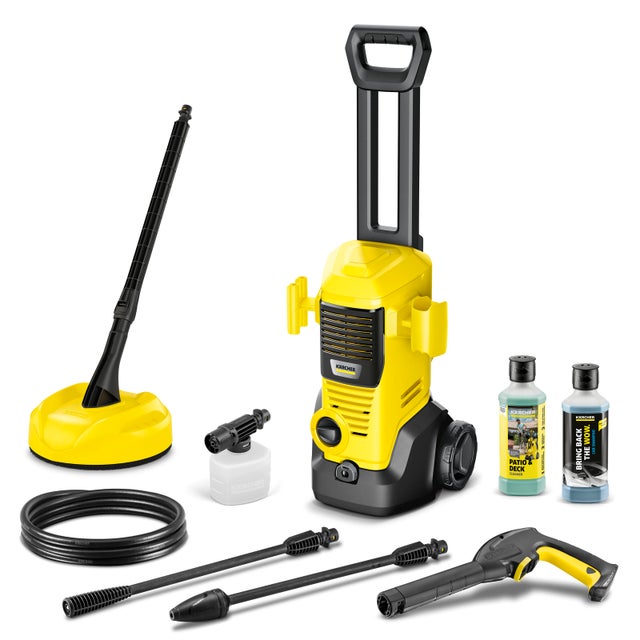 Nettoyeur haute pression Karcher K 2 Premium FJ Home - 110 bars - 360 L/h - canon à mousse, brosse terrasse, détergent pierres 1l, détergent univ 1l