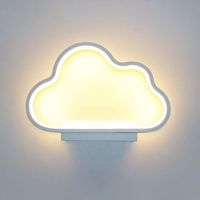 Kinkiet LED 14 W chmurka ciepłe białe światło – oświetlenie do pokoju dziecięcego, sypialni, salonu, korytarza, minimalistyczna dekoracja ścienna