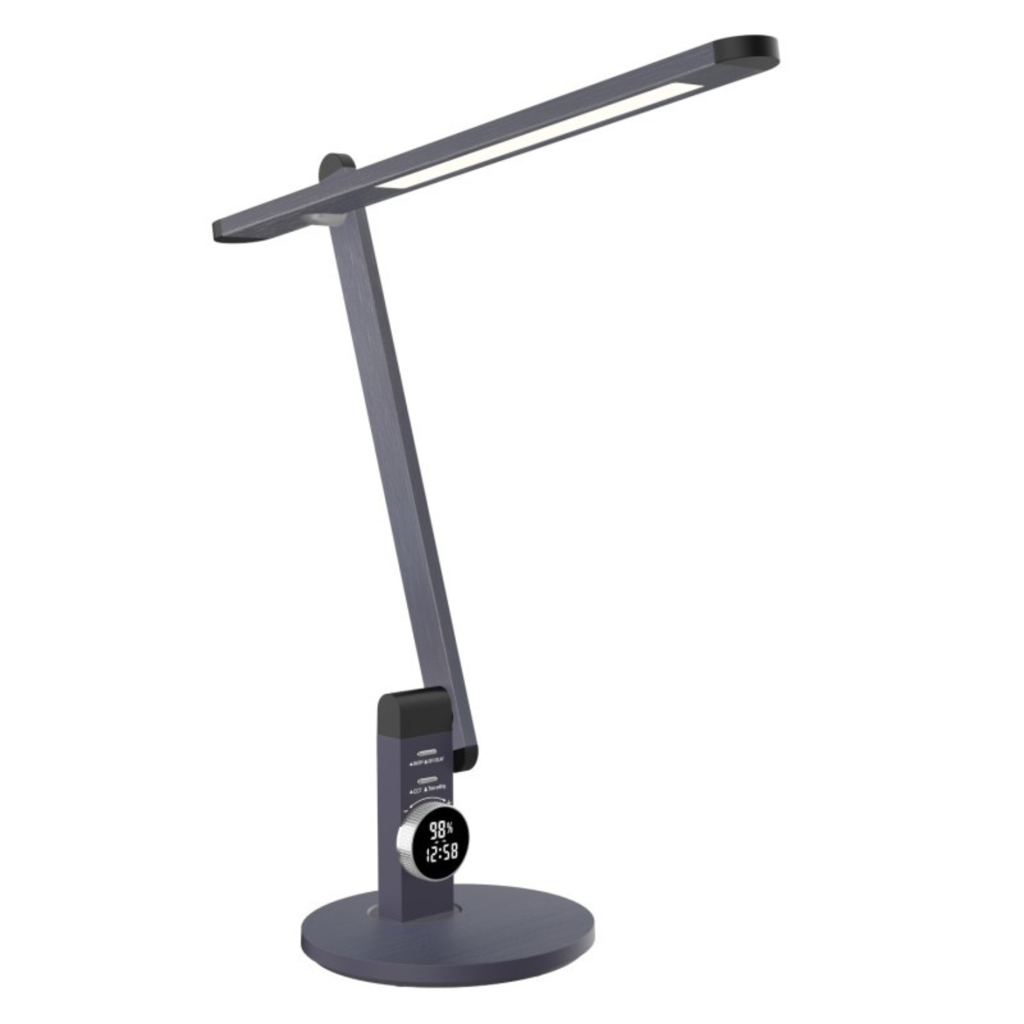 Lampa biurkowa LED 12W CCT CRI 90 560 Lm z możliwością ściemniania Szary metaliczny kolor