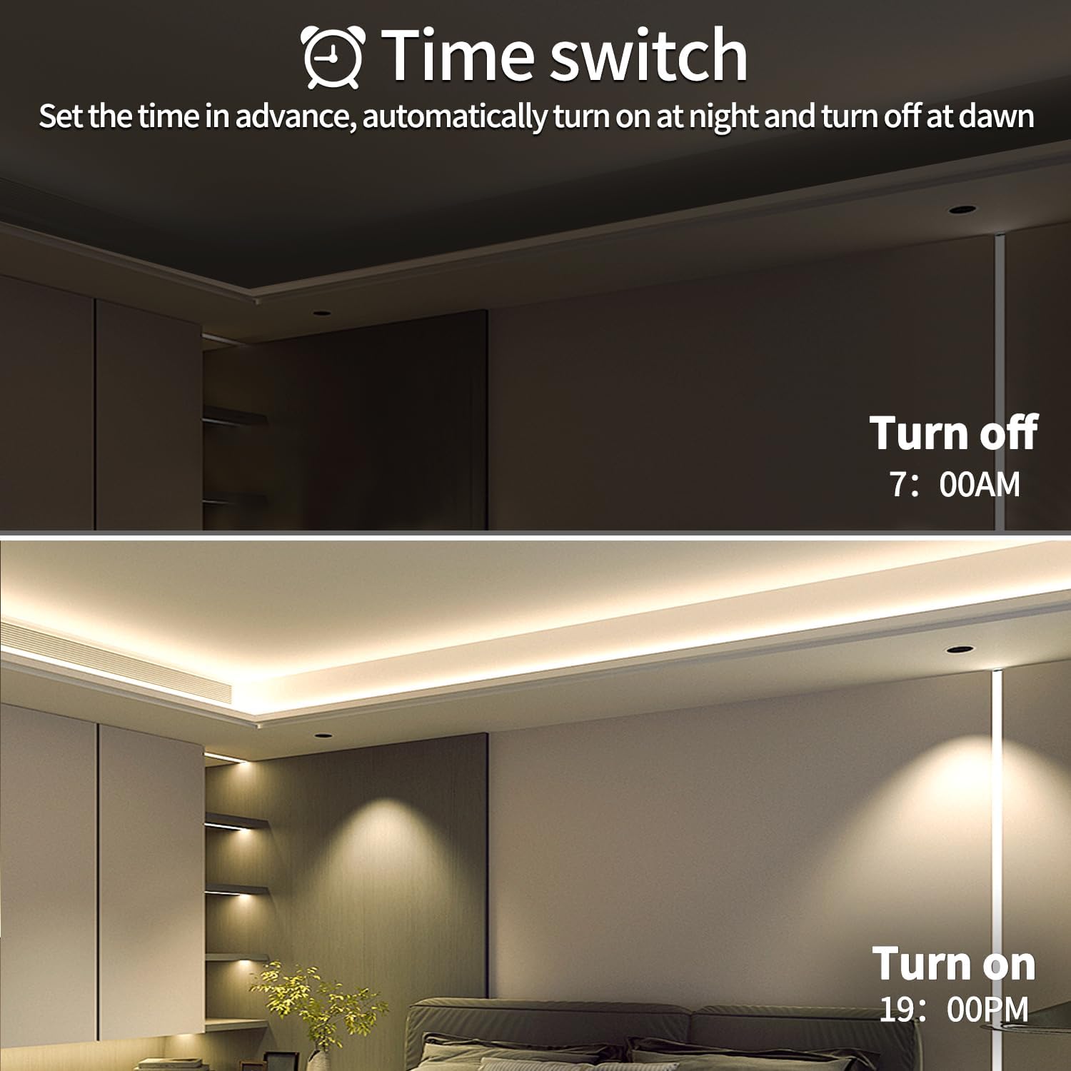 Bande lumineuse LED, 10 m - 3200 LED, bande lumineuse LED COB avec télécommande et application, bande lumineuse LED autocollante, lumière blanche - 6