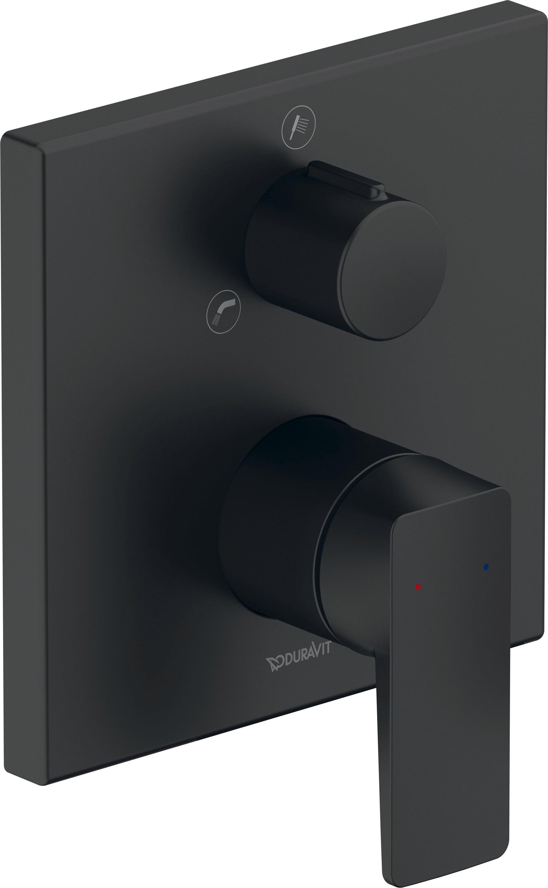 Bateria wannowa Duravit Manhattan czarny mat 2 tryby wylewki