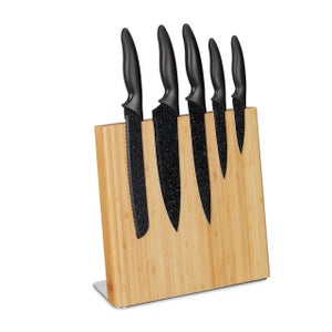 Navaris Porte-couteaux magnétique en bambou - Support de couteau